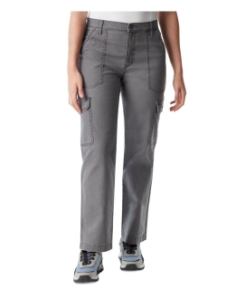 Women's High-Rise Canvas Cargo Pants