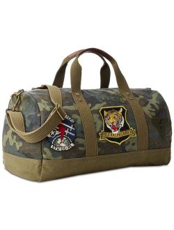 Men's Tiger-Patch Camo Canvas Duffel