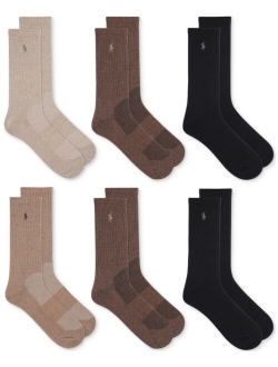 Men's 6-Pk. Performance Sport Crew Socks