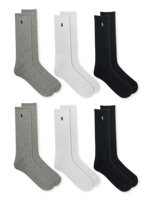 POLO RALPH LAUREN Men's 6-Pk. Performance Sport Crew Socks