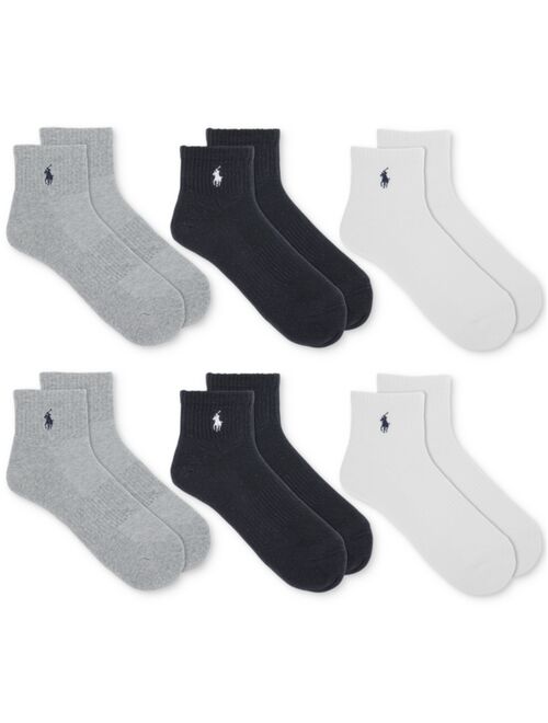 POLO RALPH LAUREN Men's 6-Pk. Performance Sport Quarter Socks