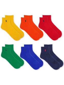 Men's 6-Pk. Performance Colorful Quarter Socks