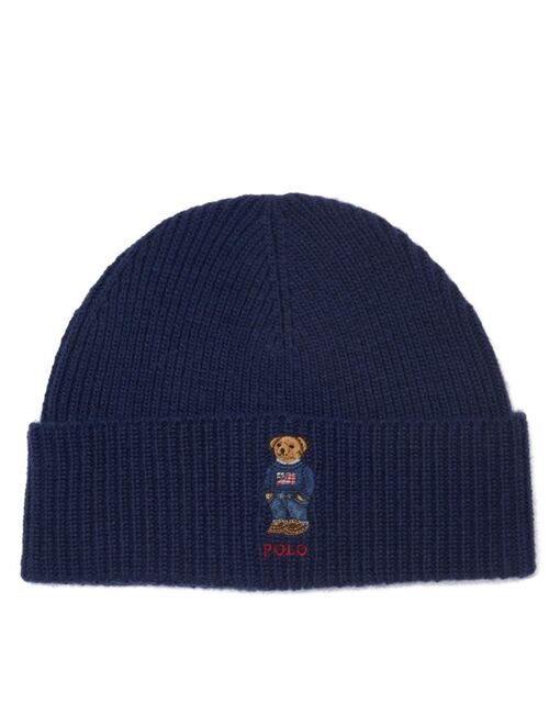 POLO RALPH LAUREN Men's Solid Flag Bear Beanie