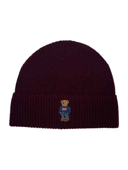 POLO RALPH LAUREN Men's Solid Flag Bear Beanie