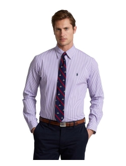 Men's Classic-Fit Striped Stretch Poplin Shirt