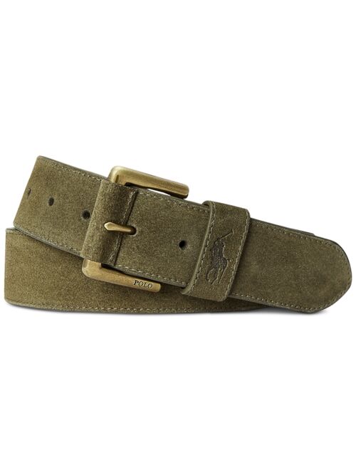 POLO RALPH LAUREN Men's Roller-Buckle Suede Belt