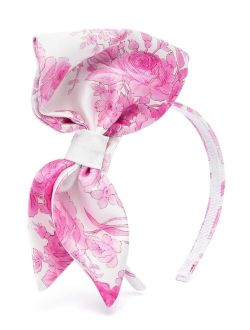 bow-detail floral-print head band
