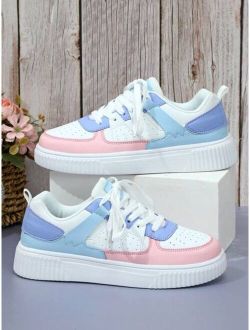 OneMei Fashionable, Breathable, Comfortable, Lightweight, And Dopamine Shoes (sneakers) For Kids In White, Pink And Blue Colors