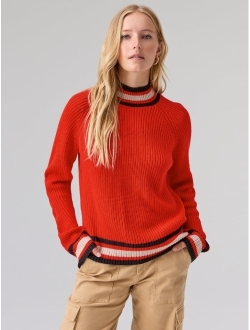 SANCTUARY Women's Sporty Stripe Long-Sleeve Sweater