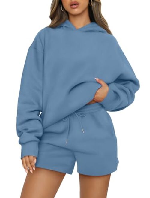 AUTOMET Womens Lounge Sets 2 Piece Outfits Oversized Hoodies Sweatsuit Casual Sweat Shorts Fall Fashion Clothes 2024