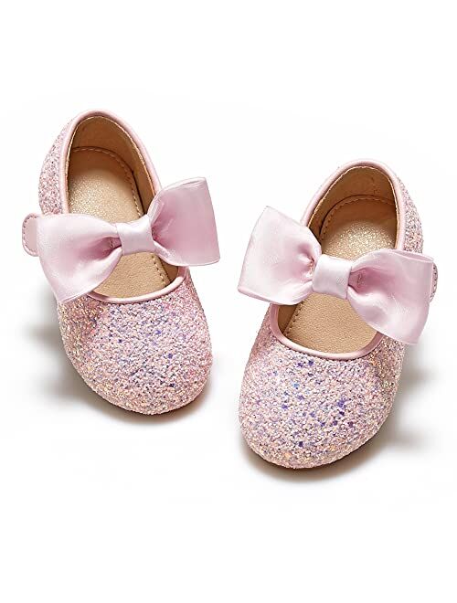 Felix & Flora Toddler Flower Girl Dress Shoes - Girl Ballet Flats Party School Shoes Wedding