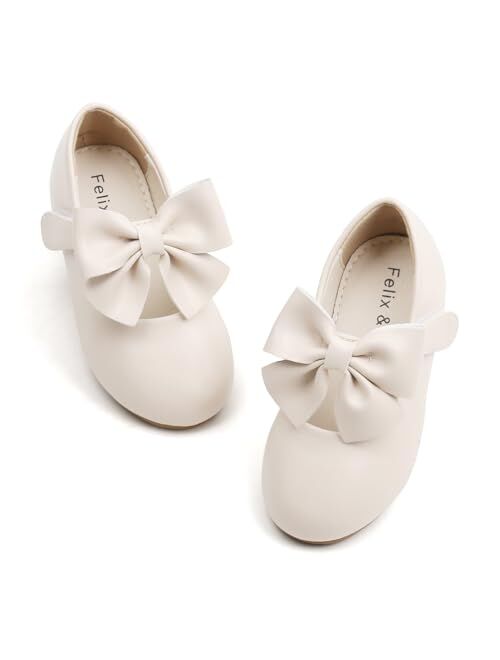 Felix & Flora Toddler Flower Girl Dress Shoes - Girl Ballet Flats Party School Shoes Wedding