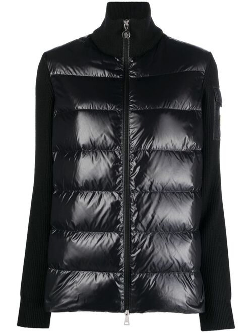 Moncler knit-sleeve padded jacket