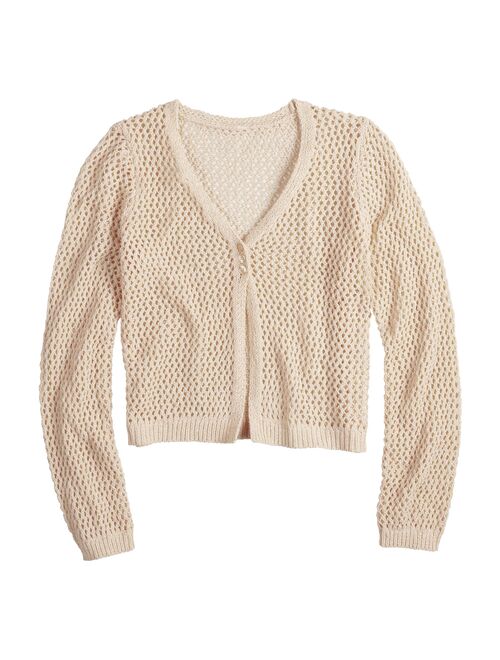 Girls 6-20 SO Openwork Cardigan in Regular & Plus Size