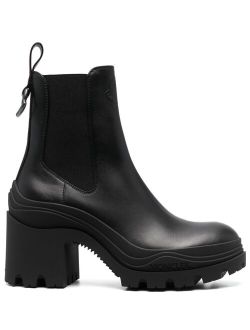 90mm block-heel leather boots
