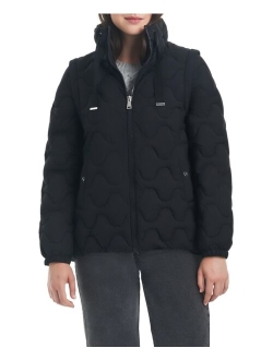 SANCTUARY Women's 2-in-1 Onion Quilt Puffer Jacket