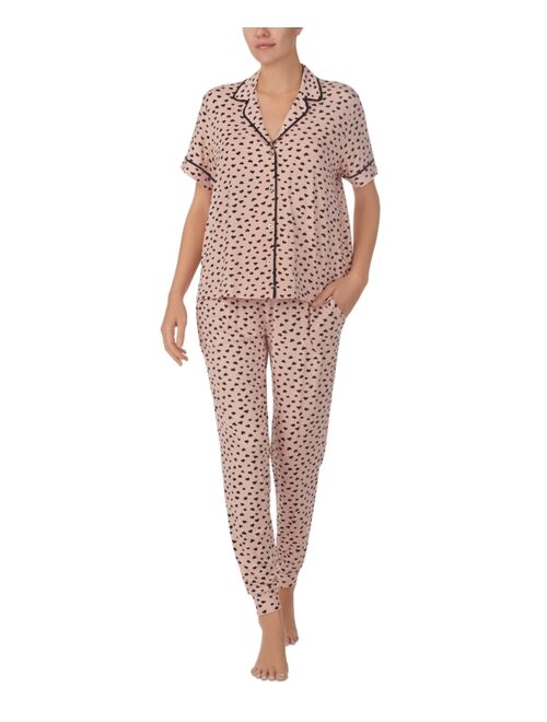 SANCTUARY Women's 2-Pc. Notched-Collar Jogger Pajamas Set