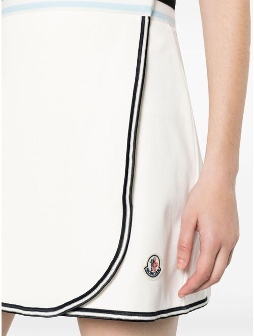 Moncler logo-appliqu wrap tennis skirt