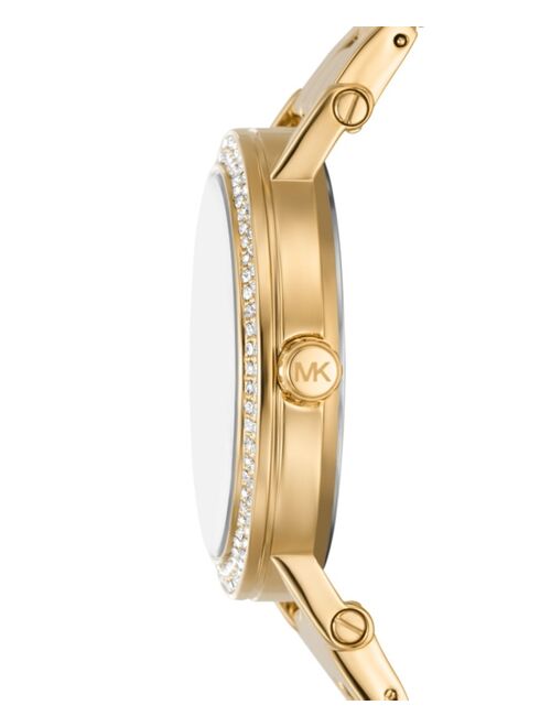 MICHAEL KORS Women's Corey Three-Hand Gold-Tone Alloy Watch 38mm