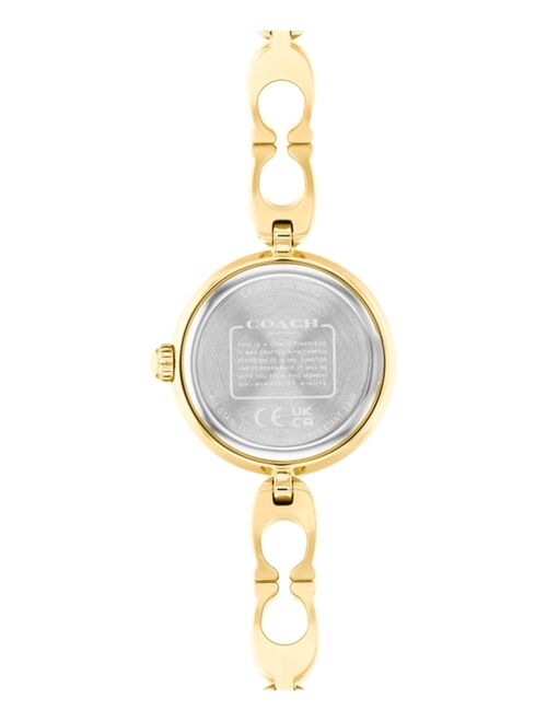 COACH Women's Gracie Quartz Gold-Tone Stainless Steel Bangle Watch 23mm