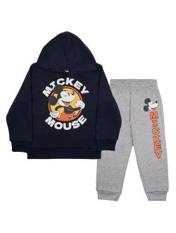 Mickey Mouse Boys Pullover Hoodie & Pants, 2-Piece Outfit Set for Kids and Toddlers