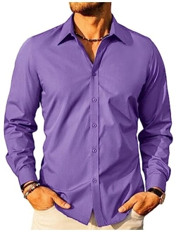 Men's Business Casual Long Sleeves Dress Shirts