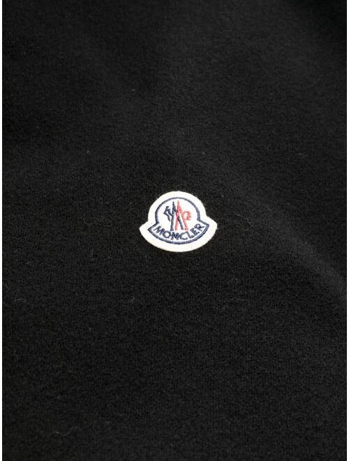 Moncler logo-patch wool cape