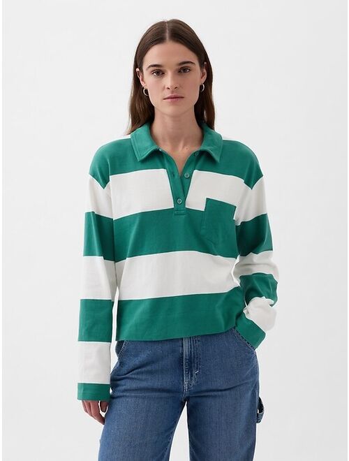 Gap Cropped Rugby Polo Shirt