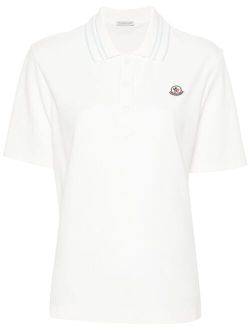 appliqu-logo cotton polo shirt