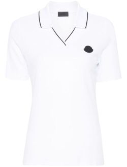 logo-appliqu polo shirt