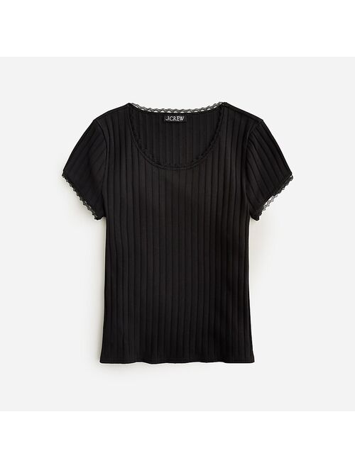 J.Crew Pointelle short-sleeve T-shirt