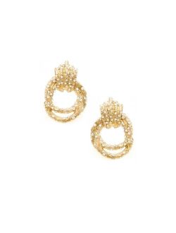 Crystal Studded Knot Earrings