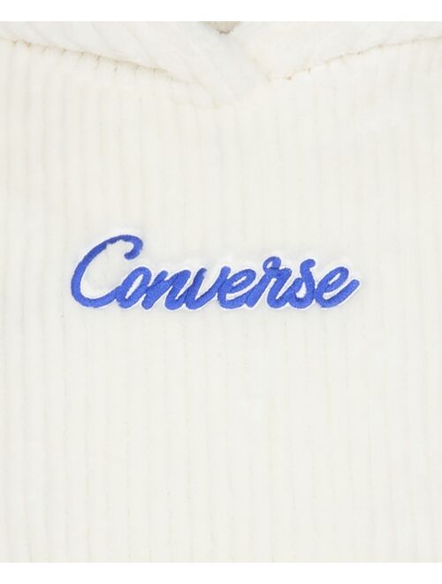 CONVERSE Big Girls Ribbed Sherpa Long Sleeves Hoodie