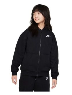 Sportswear Girls' Club Fleece Oversized Full-Zip Hoodie