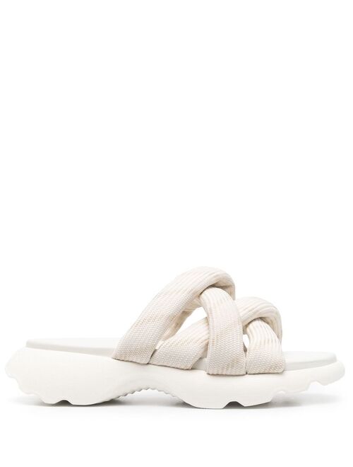 Moncler crossover-strap slides