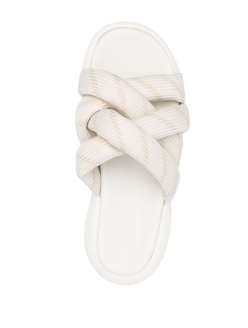 Moncler crossover-strap slides