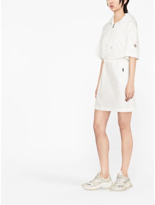 Moncler short-sleeve hooded cotton dress