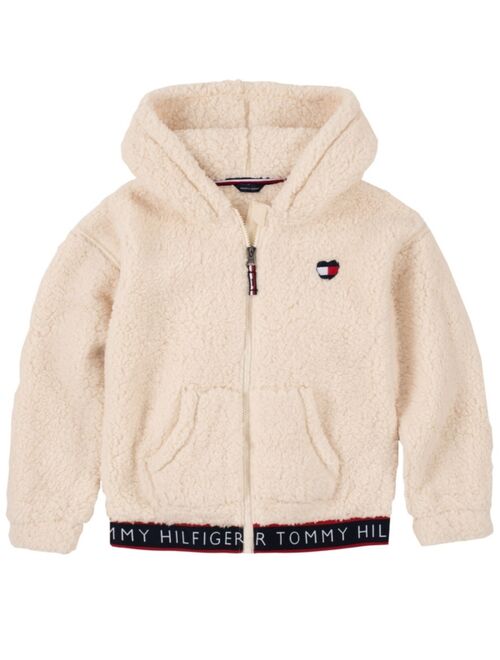 TOMMY HILFIGER Big Girls Sherpa Zip-Up Hooded Sweatshirt