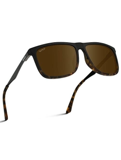 WearMe Pro Polarized Flat Top Square Mens Sunglasses