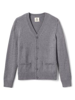 School Uniform Boys Cotton Modal Button Front Cardigan Sweater