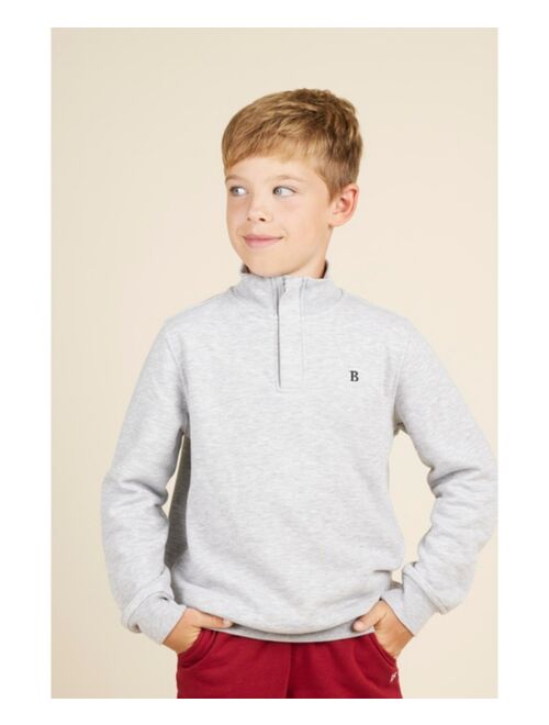 B BY BROOKS BROTHERS Big Boys Quarter Zip Fleece Sweatshirt