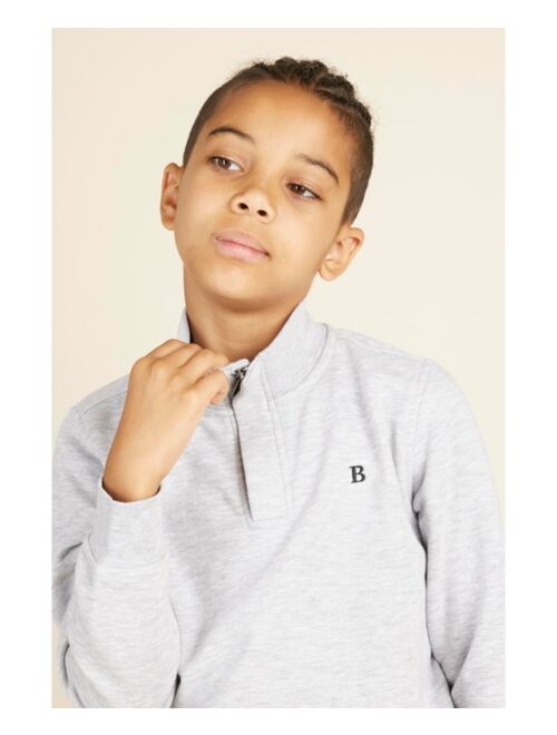 B BY BROOKS BROTHERS Big Boys Quarter Zip Fleece Sweatshirt