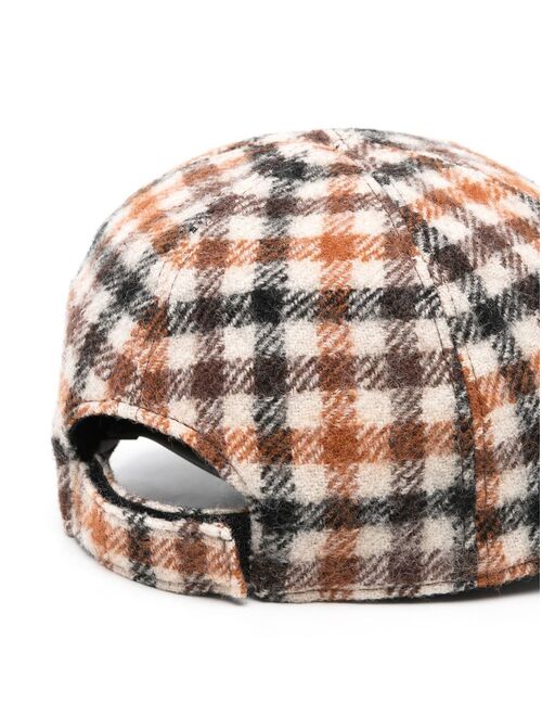 Moncler checked virgin wool cap