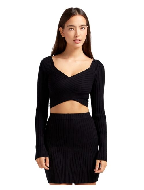 BELLE & BLOOM Women Forget Me Not Knit Crop Top