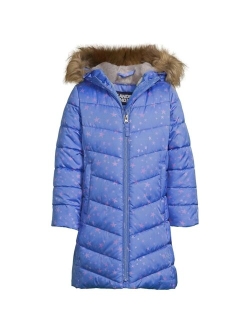 Child Girls Winter Fleece Lined Down Alternative Thermo Plume Coat