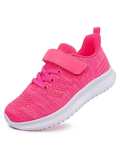 Toandon Girls Boys Kids Lightwight Breathable Athletic Sport Sneakers