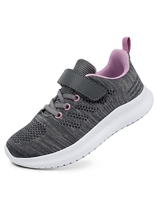 Toandon Girls Boys Kids Lightwight Breathable Athletic Sport Sneakers