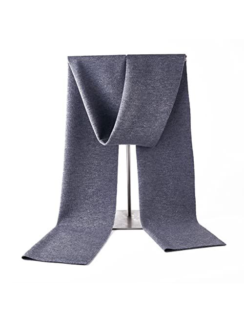 Glen Mila Mens Classic Winter Scarf Cashmere Winter Scarves Long Plain Fashion Formal Soft Scarf for Men