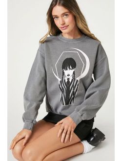Wednesday Graphic Fleece Pullover Charcoal/Multi