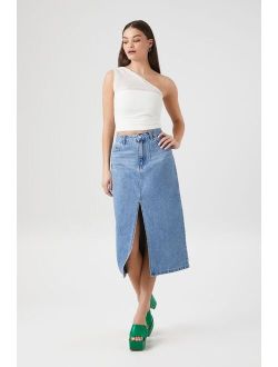 Denim Maxi Skirt Light Denim